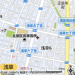 ゼファー浅草馬道通り周辺の地図