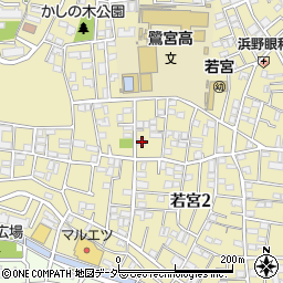東京都中野区若宮2丁目34-5周辺の地図