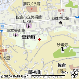 千葉県佐倉市裏新町35周辺の地図