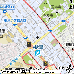吉野家 根津店周辺の地図