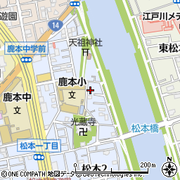 東京都江戸川区松本2丁目36-7周辺の地図
