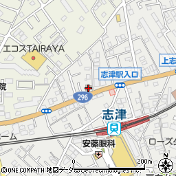 佐倉志津郵便局周辺の地図