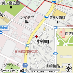 東京都昭島市中神町1392周辺の地図