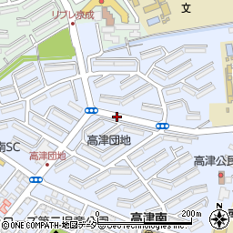 団地三叉路周辺の地図