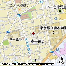 東京都江戸川区本一色2丁目16-25周辺の地図