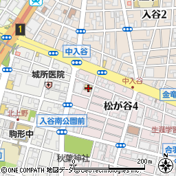 東京都台東区松が谷4丁目15-11周辺の地図