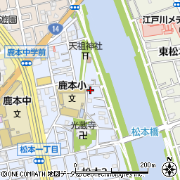 東京都江戸川区松本2丁目36-8周辺の地図