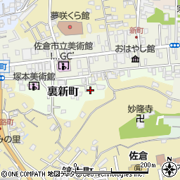 千葉県佐倉市裏新町37周辺の地図