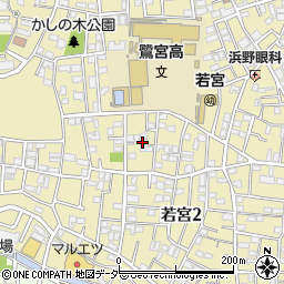 東京都中野区若宮2丁目34周辺の地図