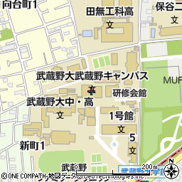 武蔵野大学　武蔵野キャンパス周辺の地図