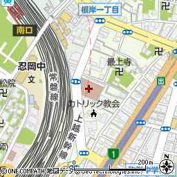 日本郵便上野郵便局周辺の地図