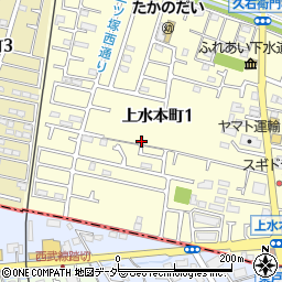 東京都小平市上水本町1丁目周辺の地図