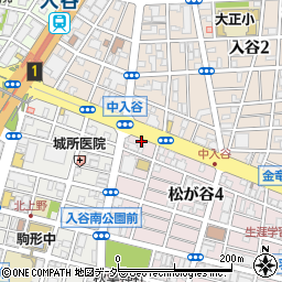 東京都台東区松が谷4丁目28周辺の地図