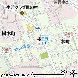 千葉県佐倉市本町21周辺の地図
