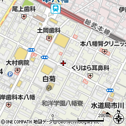 ポーラザビューティー本八幡店周辺の地図