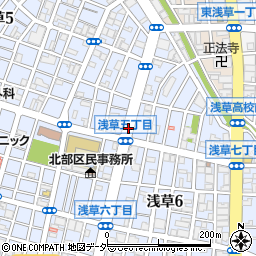 浅草警察署周辺の地図