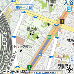 東京都台東区下谷1丁目周辺の地図