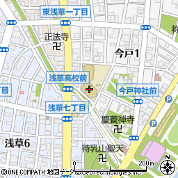 東京都立浅草高等学校周辺の地図