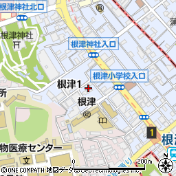 日本基督教団根津教会周辺の地図