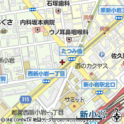 東日本銀行新小岩支店 ＡＴＭ周辺の地図