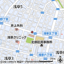 浅草警察署前周辺の地図