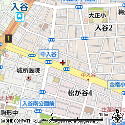 ＧＳパーク台東入谷一丁目駐車場周辺の地図