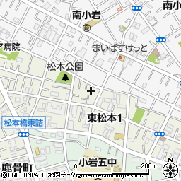 東京都江戸川区東松本1丁目周辺の地図