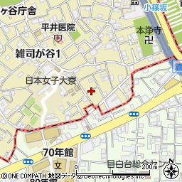 東京都豊島区雑司が谷1丁目30周辺の地図