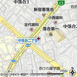 東京都新宿区中落合2丁目12-22周辺の地図