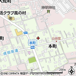 千葉県佐倉市本町24周辺の地図