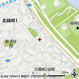 東京都江戸川区北篠崎周辺の地図