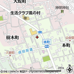 千葉県佐倉市本町20周辺の地図