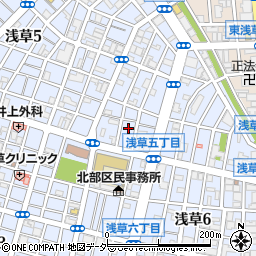 東京都台東区浅草5丁目2周辺の地図
