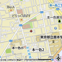 東京都江戸川区本一色2丁目14-8周辺の地図
