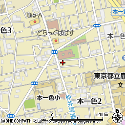 東京都江戸川区本一色2丁目14-2周辺の地図