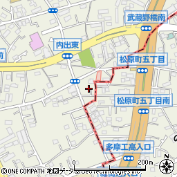 東京都福生市熊川418周辺の地図