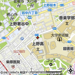 上野公園大黒天横公衆トイレ周辺の地図