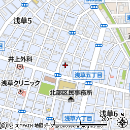 東京都台東区浅草5丁目3周辺の地図