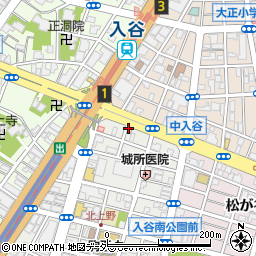 松屋入谷店周辺の地図