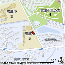 八千代市　高津学童保育所周辺の地図