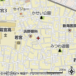 早稲田育英ゼミナール若宮教室周辺の地図