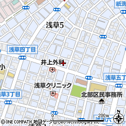 東京都台東区浅草5丁目6周辺の地図