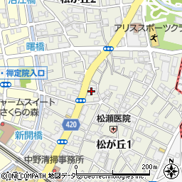 東京都中野区松が丘1丁目26周辺の地図