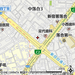 東京都新宿区中落合3丁目9周辺の地図