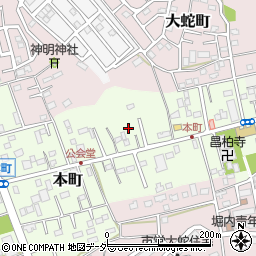 千葉県佐倉市本町40周辺の地図