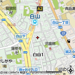 東京都文京区白山1丁目32周辺の地図