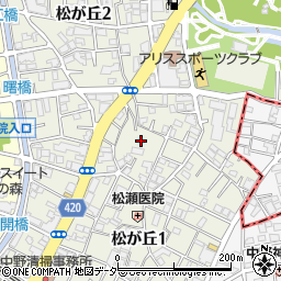 東京都中野区松が丘1丁目25周辺の地図