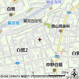 東京都中野区白鷺周辺の地図