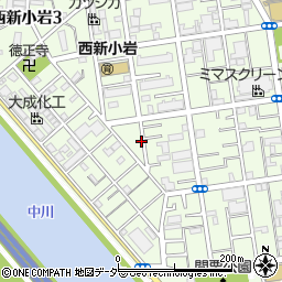 東京都葛飾区西新小岩周辺の地図