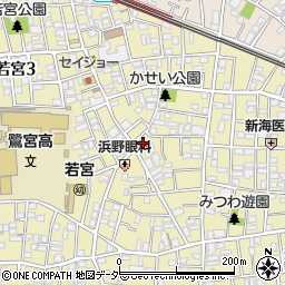 東京都中野区若宮3丁目3-14周辺の地図